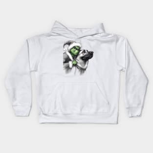 The Grinch and Dog Christmas tee Kids Hoodie